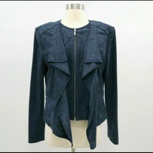 BCBG navy blue zipped blazer